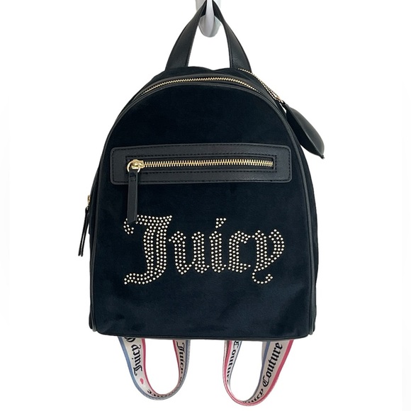 Juicy Couture Handbags - NEW Juicy Couture Liquorice Big Spender Studded Velvet Backpack